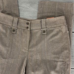 NWT focus 2000 dress pant classic fit stretch brown size 14